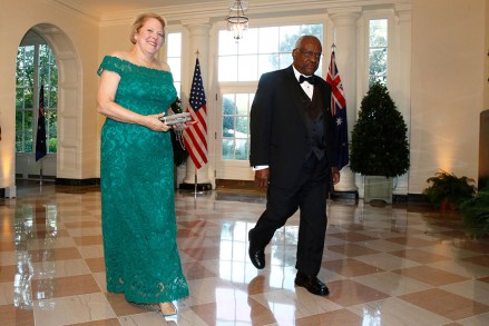 Supreme Court Associate Justice Clarence Thomas, right, and wife Virginia "Ginni" Thomas arrive for a State Dinner with Australian Prime Minister Scott Morrison and President Donald Trump at the White House in Washington.  Ginni Thomas is using her Facebook page to amplify unsubstantiated claims of corruption by Joe Biden.  She is a longtime conservative activist who asked her more than 10,000 followers Oct.  26, 2020, to consider sharing a link focused on alleged corruption by Biden and his son, Hunter, as well as claims that social media companies are censoring reports about the Bidens Supreme Court Thomas Wife, Washington, United States - 20 Sep 2019