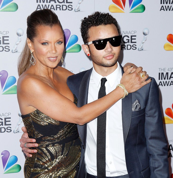 Vanessa Strikes A Pose With Son Devin At The NAACP Image Awards