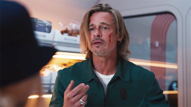 Bullet Train' Trailer: Bad Bunny Stabs Brad Pitt — Watch Video – Hollywood  Life