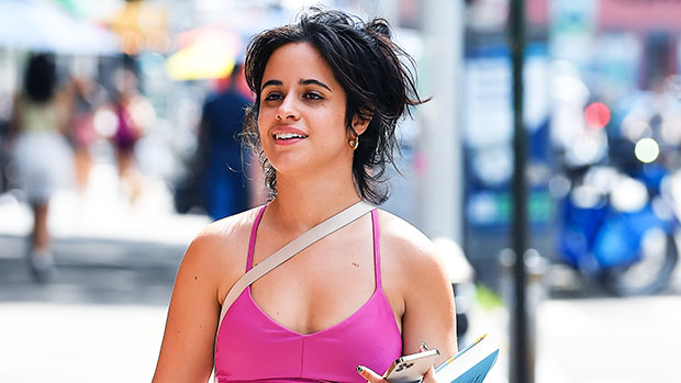 Camila Cabello Does Intense Weight-Lifting Workout In Sexy Crop Top & Biker Shorts – Watch