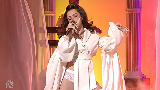 Charli XCX Rocks Short White Mini and Long Stiletto Nails For Rescheduled SNL Performance