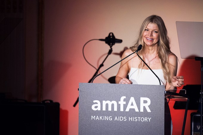 Fergie at amfAR Gala in 2014