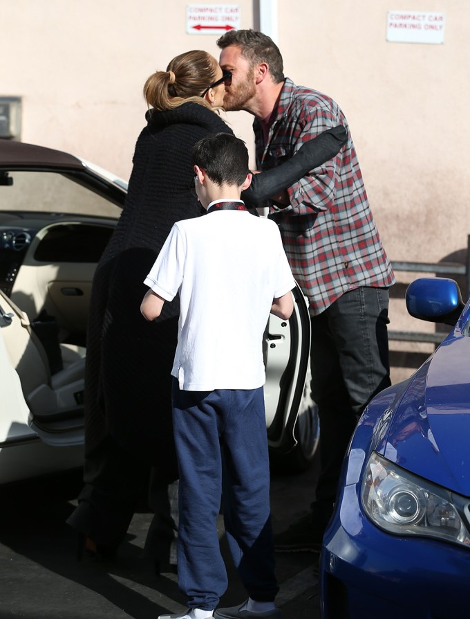 Jennifer Lopez & Ben Affleck Kiss While Out With Max