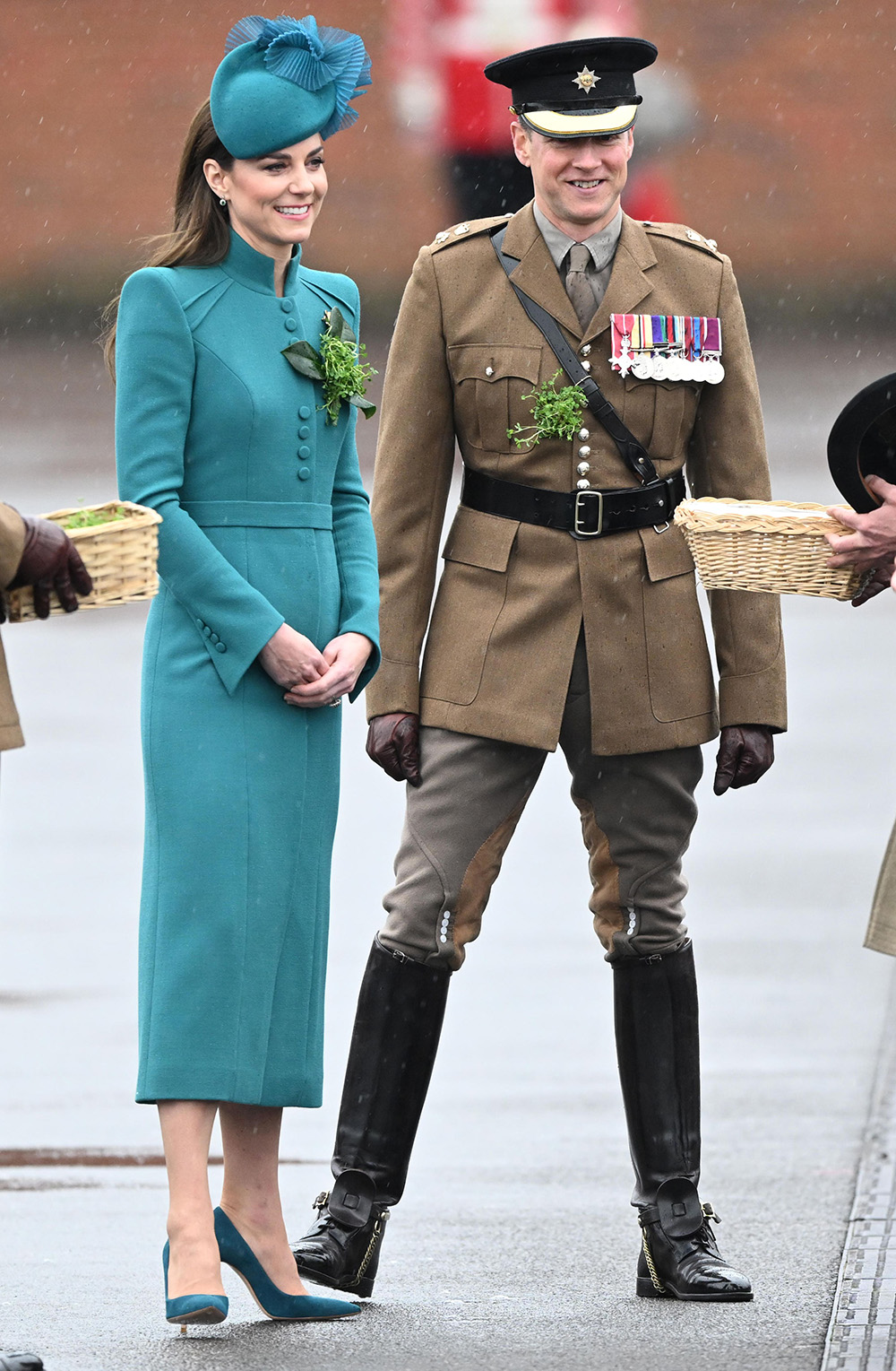 Prince William and Catherine Princess of Wales visit the Irish Guards at the St. Patrick's Day Parade, Mons Barracks, Aldershot, UK - 17 Mar 2023