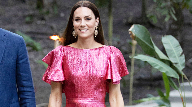 Kate Middleton's Pink Metallic Dress In Belize – Photos – Hollywood Life