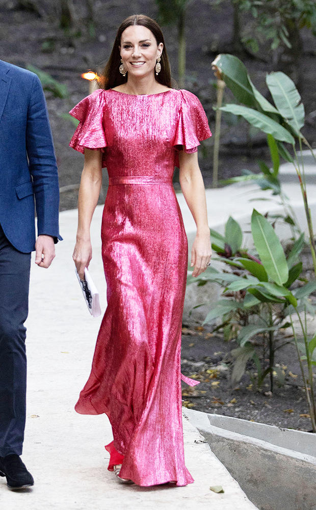 Kate Middleton’s Pink Metallic Dress In Belize – Photos – Hollywood Life