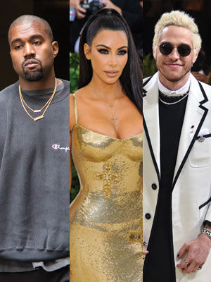 Kanye West, Kim Kardashian, Pete Davidson