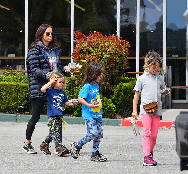 Megan Fox with her kids