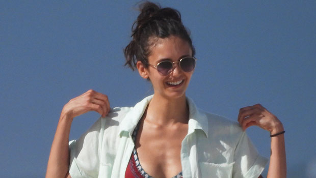 Nina Dobrev clay spa bikini