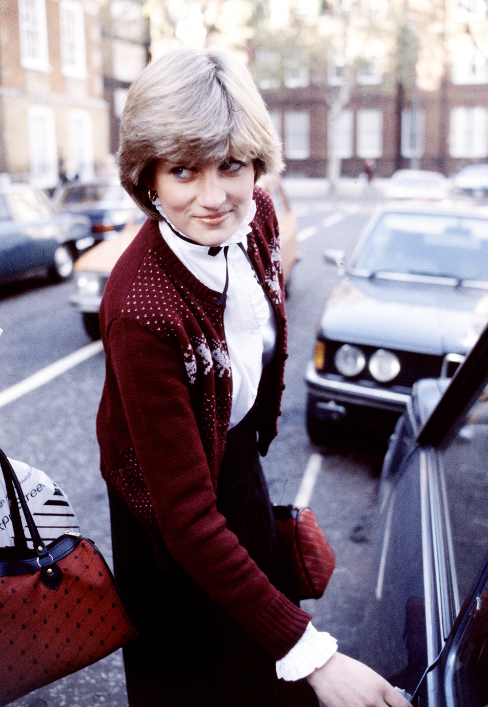 Lady Diana Spencer outside her flat in Coleherne Court, Kensington, London, Britain- 1980