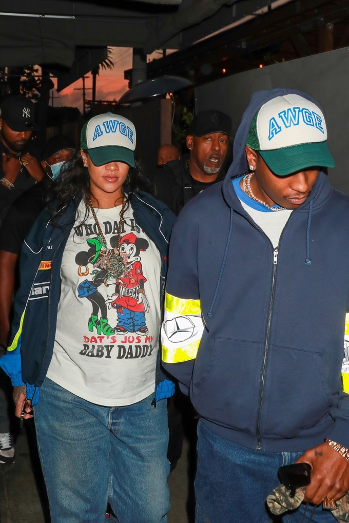 Rihanna and A$AP Rocky on an early dinner date at Craig’s
