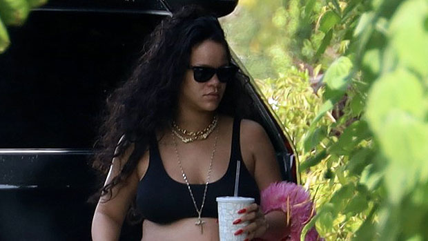 Sexy Braless Rihanna Flaunts Her Baby Bump In LA