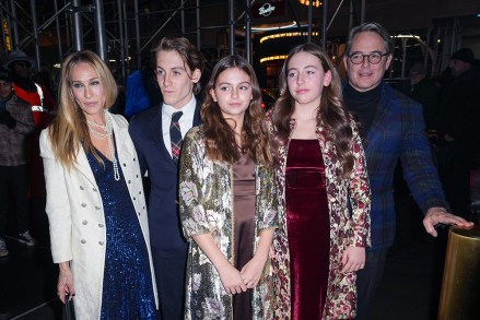 Sarah Jessica Parker, James Wilkie Broderick, Tabitha Hodge Broderick, Marion ''Loretta'' Elwell Broderick and Matthew Broderick at the Broadway's 'SOME LIKE IT HOT' Opening Night at Shubert Theater on December 11, 2022 in New York City Opening Night Of Broadway's 'SOME LIKE IT HOT', New York, USA - December 11, 2022