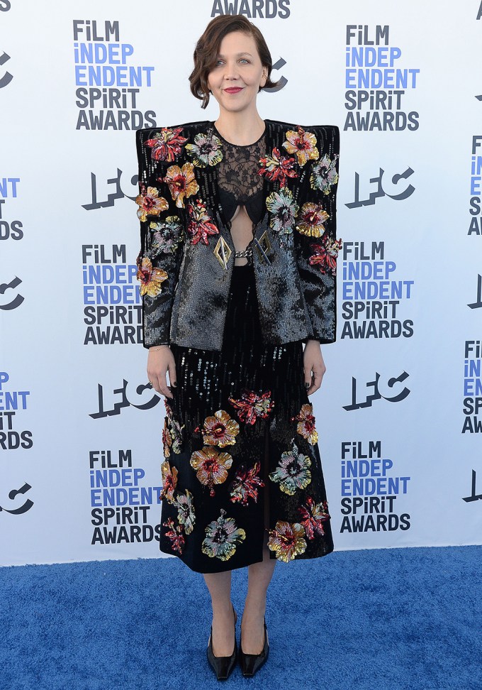 Maggie Gyllenhaal Rocks Shoulder Pads At the Independent Spirit Awards