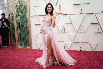 Lily James arrives at the Oscars, at the Dolby Theatre in Los Angeles
94th Academy Awards - Arrivals, Los Angeles, United States - 27 Mar 2022