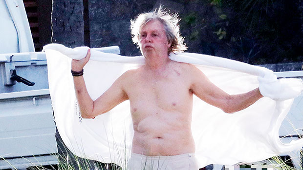Paul McCartney, 79, Goes Shirtless & Packs On The PDA With Wife Nancy In St. Barts: Photos