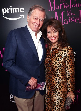 Helmut Huber (L) and Susan Lucci 'The Marvelous Mrs.  Maisel 'TV series premiere, New York, USA - 13 Nov 2017