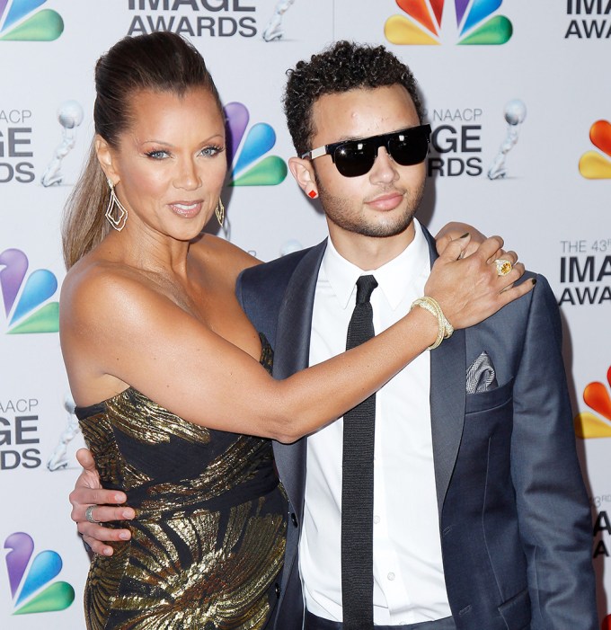 Vanessa Williams Holds Son Devin At The NAACP Image Awards