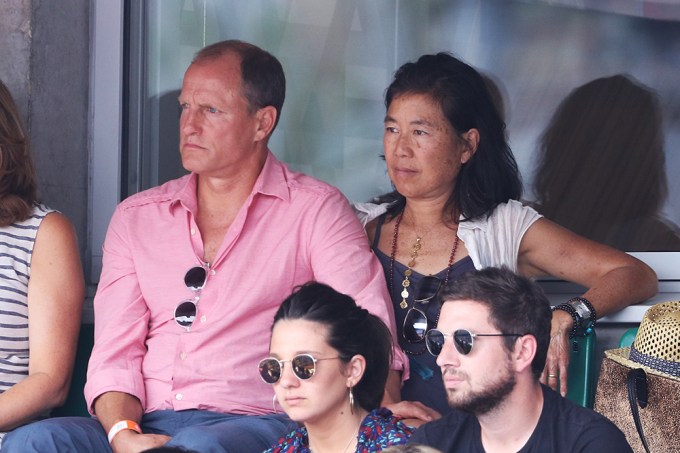 Woody Harrelson & Laura Louie Attend Roland Garros French Open