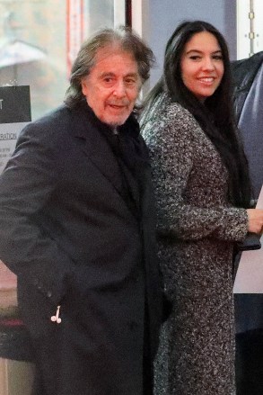 Los Angeles, CA  - *EXCLUSIVE*  - Actor Al Pacino and Noor Alfallah were seen leaving a double date dinner with his best friend, director Harold Becker at E Baldi restaurant. Noor could be seen showing a nice photo of a young Al Pacino during the outing.

Pictured: Al Pacino, Noor Alfallah

BACKGRID USA 8 APRIL 2023 

BYLINE MUST READ: The Hollywood JR / BACKGRID

USA: +1 310 798 9111 / usasales@backgrid.com

UK: +44 208 344 2007 / uksales@backgrid.com

*UK Clients - Pictures Containing Children
Please Pixelate Face Prior To Publication*