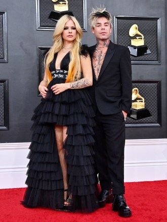 Avril Lavigne and Mod Sun arrive for the 64th annual Grammy Awards at the MGM Grand Garden Arena in Las Vegas, Nevada on Sunday, April 3, 2022.Grammy Awards 2022, Las Vegas, Nevada, United States - 04 Apr 2022