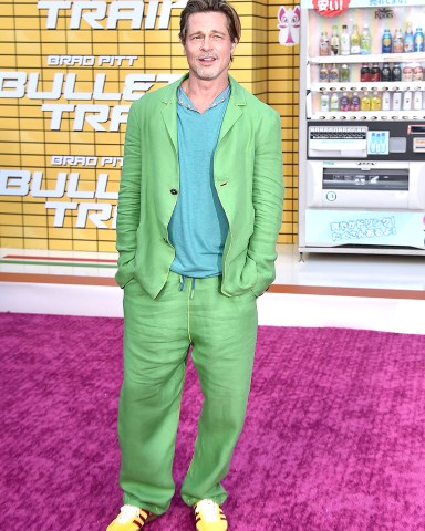 Brad Pitt arrives at the premiere of "Bullet Train,", at the Regency Village Theatre in Los Angeles LA Premiere of "Bullet Train", Los Angeles, United States - 01 Aug 2022