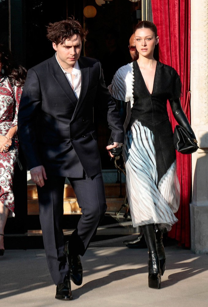 Brooklyn Beckham And Nicola Peltz At Paris Fashion Week, March 2023