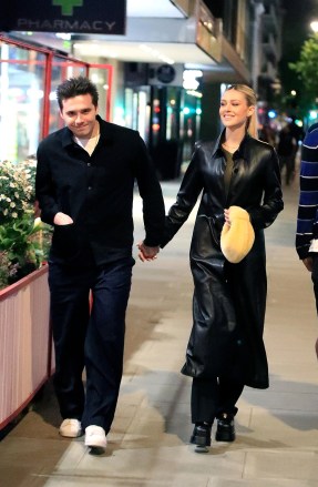 London, UNITED KINGDOM - * EXCLUSIVE * - Smiling like the cat who's got the cream, Brooklyn Beckham still seems smitten and very much in love as he holds his new wife Nicola Peltz's hand on an evening out in London.  The couple is pictured for the first time back in the UK since tying the knot at their lavish wedding as the newlyweds look happy on a night out at the Chiltern Firehouse.  Nicola showed off her sparkling wedding ring whilst locking arms with her man Brooklyn.  Pictured: Brooklyn Beckham, Nicola Peltz BACKGRID USA 13 MAY 2022 USA: +1 310 798 9111 / usasales@backgrid.com UK: +44 208 344 2007 / uksales@backgrid.com * UK Clients - Pictures Containing Children Please Pixelate Face Prior To Publication *