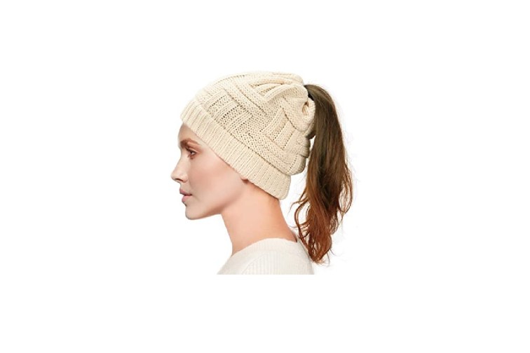 north face beanie with ponytail hole