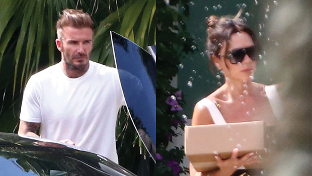David & Victoria Beckham Arrive To Nicola Peltz’s M Estate Before Son Brooklyn’s Wedding