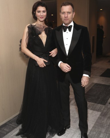 Elizabeth Winstead, left, and Ewan McGregor attend the 33rd Annual Producers Guild Awards at the Fairmont Century Plaza Hotel on in Los Angeles
33rd Annual Producers Guild Awards ' Cocktail Reception, Los Angeles, United States - 19 Mar 2022