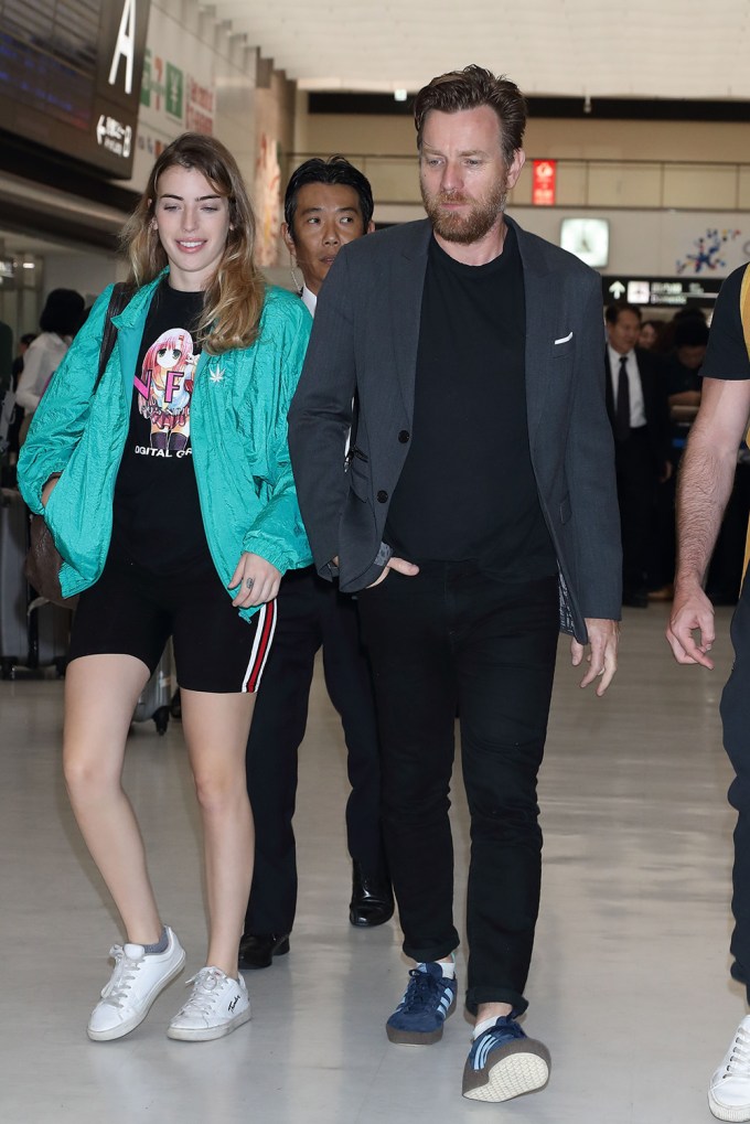 Ewan McGregor & Daughter Clara Leave Airport in Japan