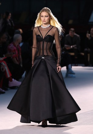 Gigi Hadid on the catwalk
Versace show, Runway, Fall Winter 2023, Los Angeles, California, USA - 09 Mar 2023
