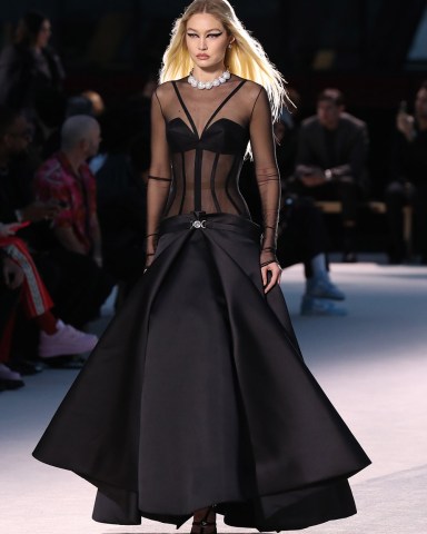 Gigi Hadid on the catwalk
Versace show, Runway, Fall Winter 2023, Los Angeles, California, USA - 09 Mar 2023