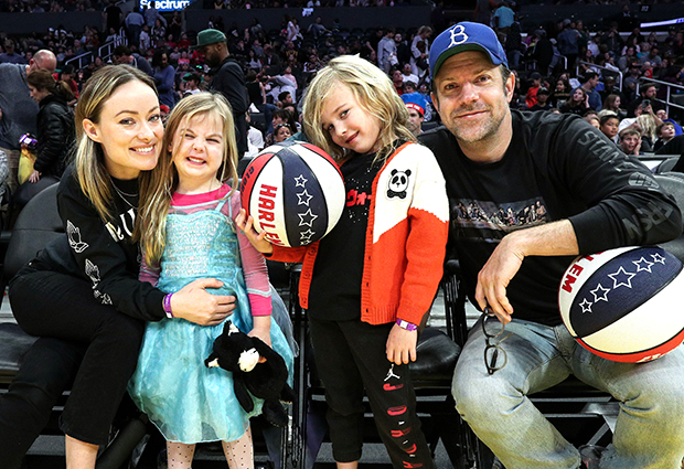 Olivia Wilde, Jason Sudeikis, and children