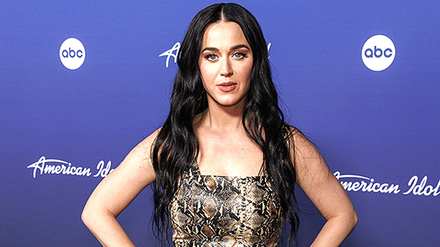 Katy Perry’s Snakeskin Crop Top & Skirt At ‘American Idol’ Event Photos ...