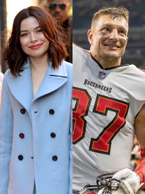 Miranda Cosgrove and Rob Gronkowski on Their Hosting Chemistry at the 2022  Kids' Choice Awards (Exclusive)