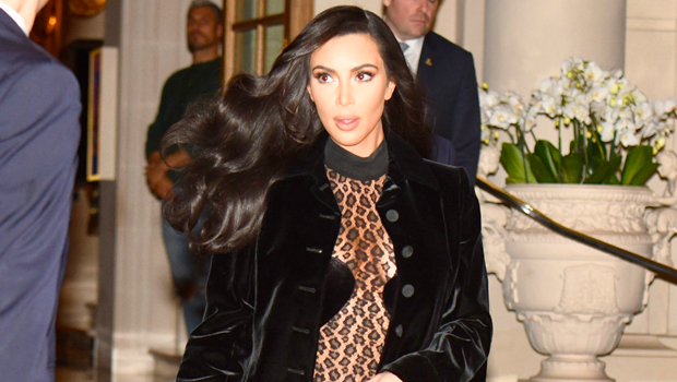 Kim Kardashian Models Sheer Black Catsuit From SKIMS: Video