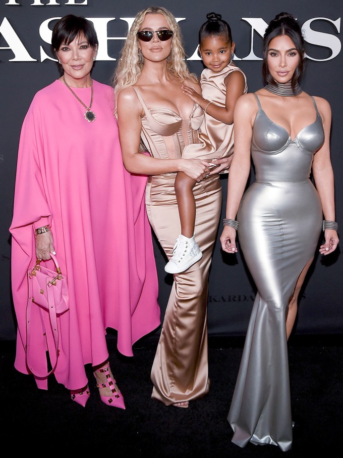 Kris Jenner, Khloe Kardashian, True Thompson & Kim Kardashian