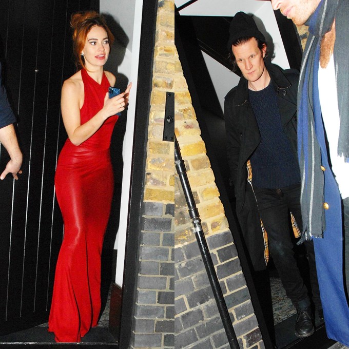 Lily James parties at the same place as ex Matt Smith