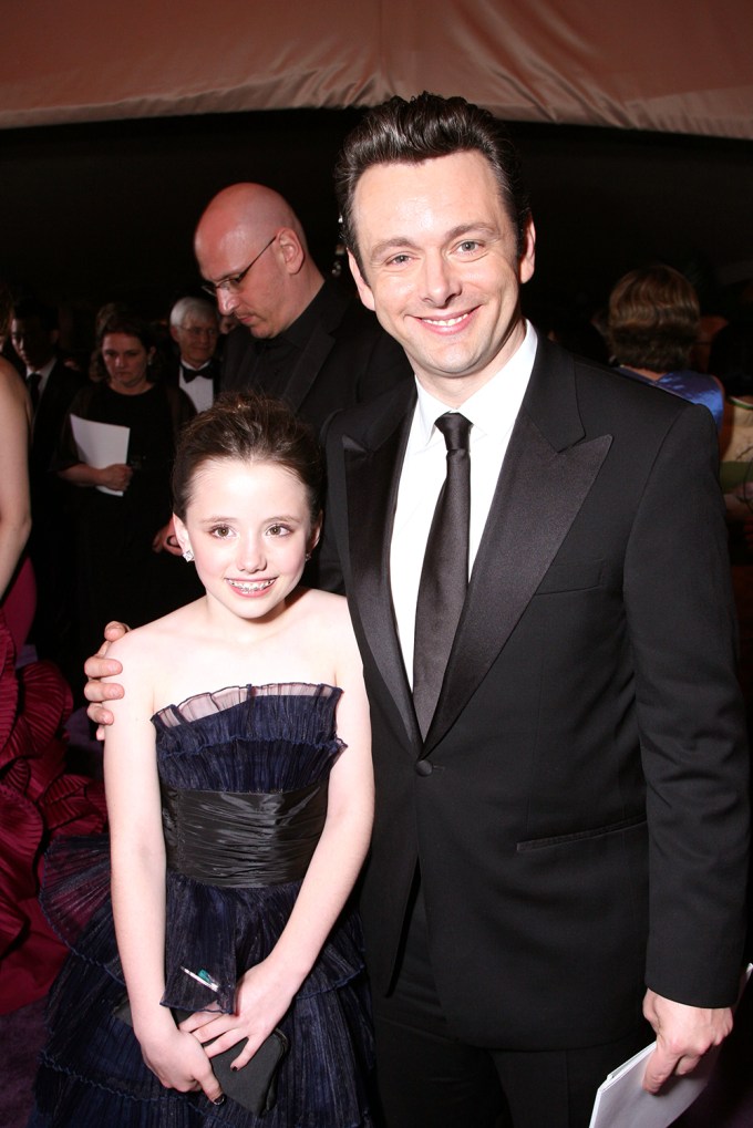 Lily Mo Sheen & Dad Michael Sheen At The 2010 Oscars