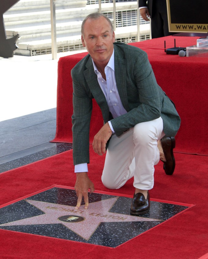 Michael Keaton On The Hollywood Walk Of Fame