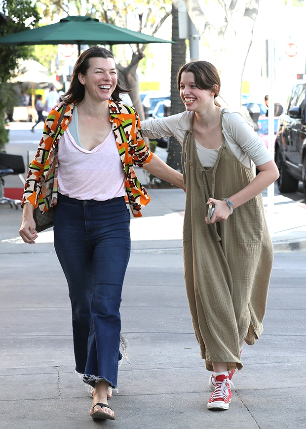 Milla Jovovich & Daughter Ever Anderson Enjoy Beverly Hills Outing