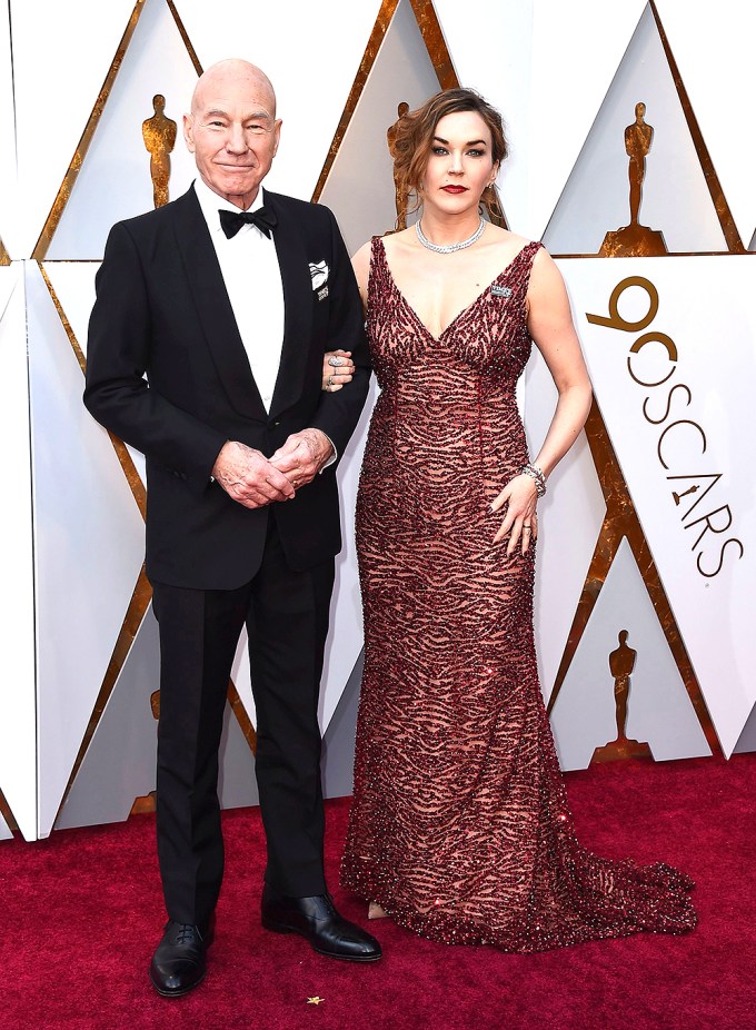 Patrick Stewart & Sunny Ozell At The Oscars