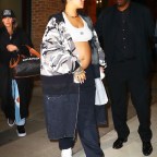 Rihanna Bump Crop Top Camo Jacket