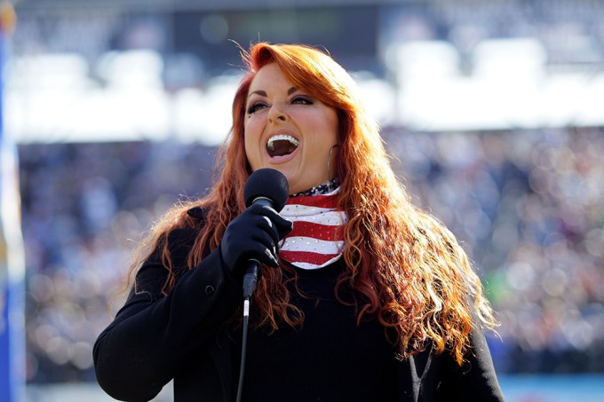 Wynonna Judd Performing at the Saints Titans Football Game