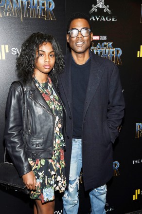 Zahra Rock, Chris Rock.  Chris Rock and daughter Zahra attend a special screening of "Black Panther" at the Museum of Modern Art, in New York NY Special Screening of "Black Panther"New York, USA - 13 Feb 2018