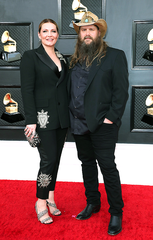 Chris Stapleton and wife at Grammy Awardsat