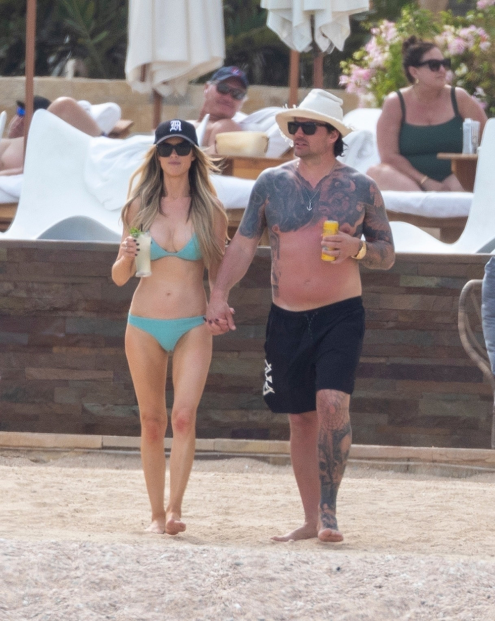 *EXCLUSIVE* Christina Hall and Husband Joshua Hall Soak Up the Sun on Beach Getaway in Los Cabos, Mexico