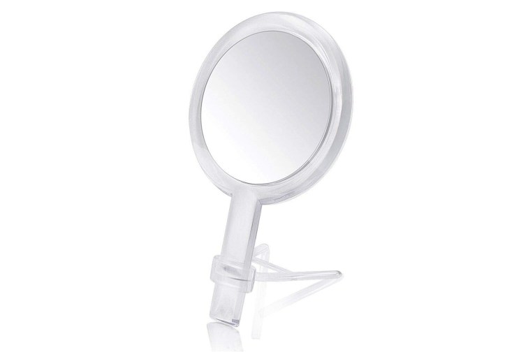 Magnifiers & More - Two Sided Hand Held Mirror w/ Stand